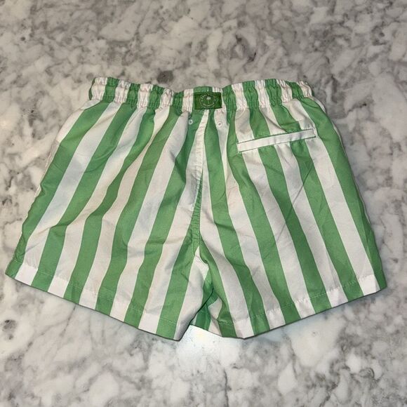 Zara Green & White Striped Swim Trunks 6/7Y - Picture 5 of 5